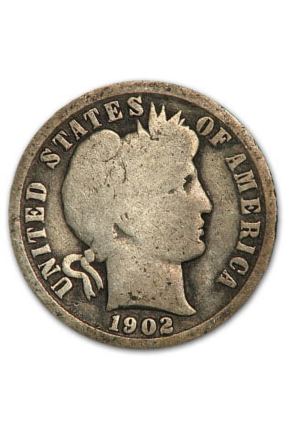 1902 Barber Dime Good/VG