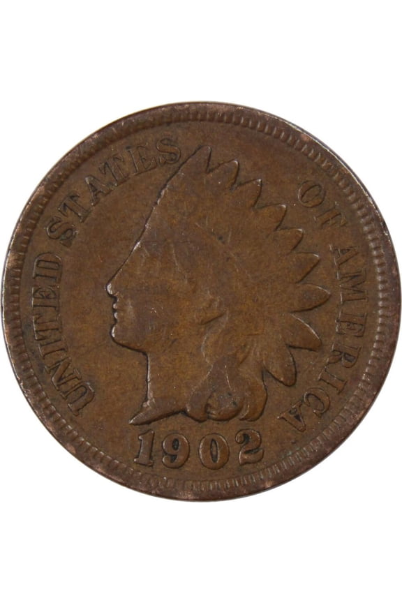 1902 Indian Head Cent G Good Bronze Penny 1c Coin Collectible