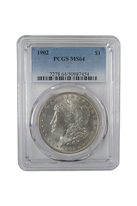 1902 Morgan Dollar MS 64 PCGS Silver Uncirculated $1 Coin SKU:I23270