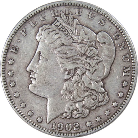 1902 Morgan Dollar VF Very Fine 90% Silver $1 US Coin Collectible