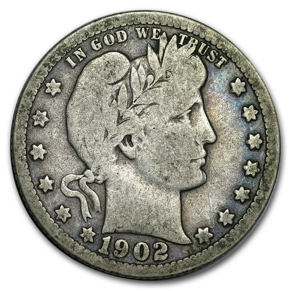 1902-O Barber Quarter VG