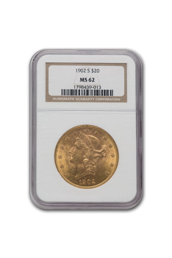 1902-S $20 Liberty Gold Double Eagle MS-62 NGC