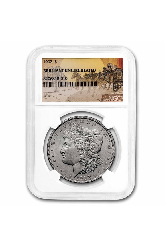 1902 Stage Coach Morgan Dollar BU NGC
