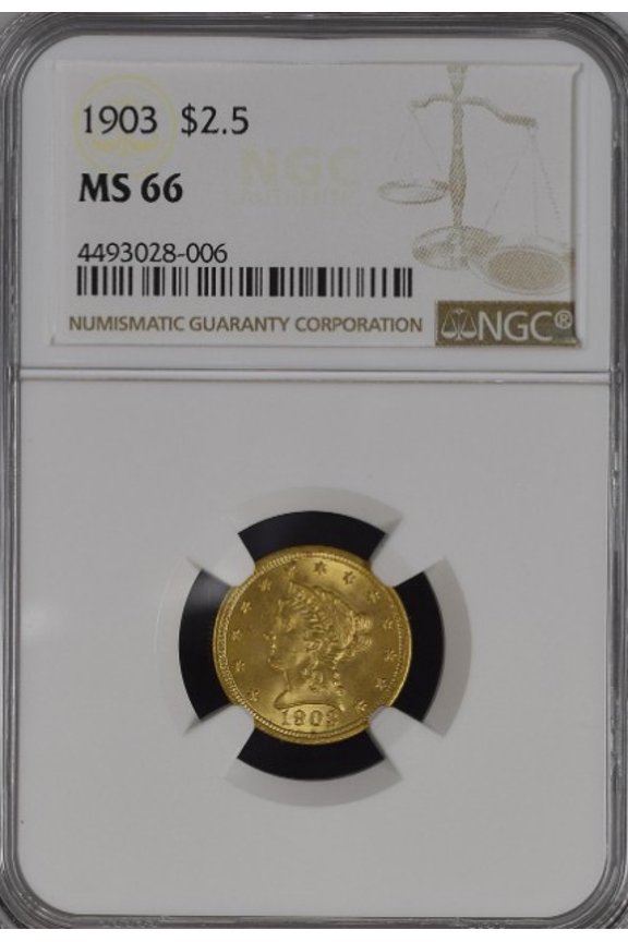 1903 $2.5 Liberty MS66 NGC (PA4493028006)