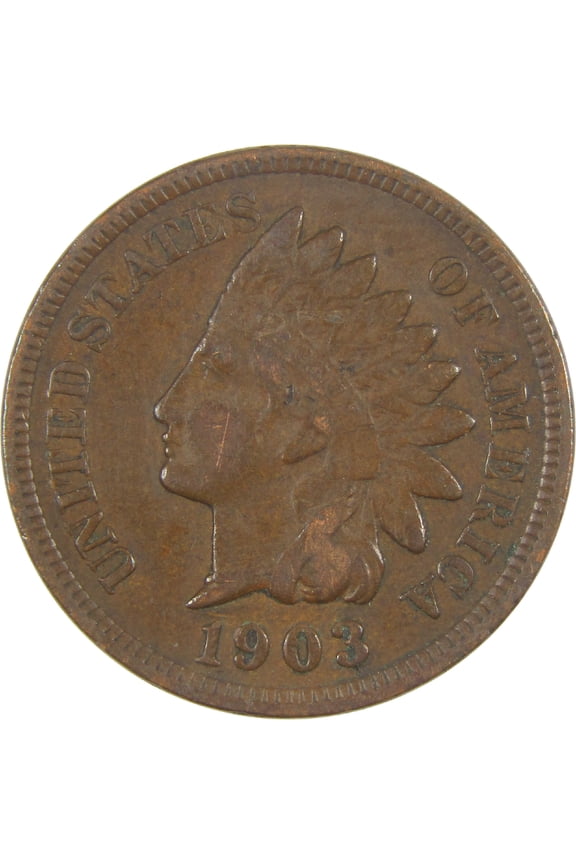 1903 Indian Head Cent F Fine Penny 1c Coin
