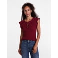thumbnail image 1 of Scenario Women's Tank Sweater with Short Flutter Sleeves, Lightweight, Sizes XS-XXXL, 1 of 6