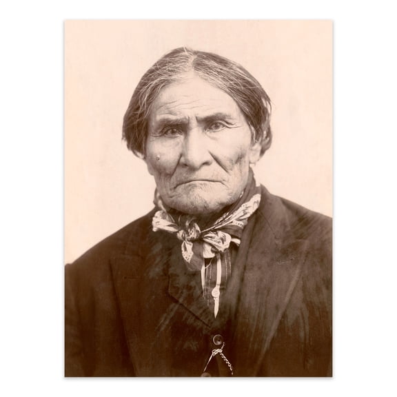 1904 Geronimo Photo Print - 18x24 Inch Vintage Portrait Photo of Military Leader Geronimo Goyaale Print Poster Wall Art