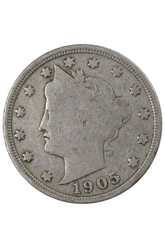 1905 Liberty Head V Nickel 5 Cent Piece G Good 5c US Coin Collectible