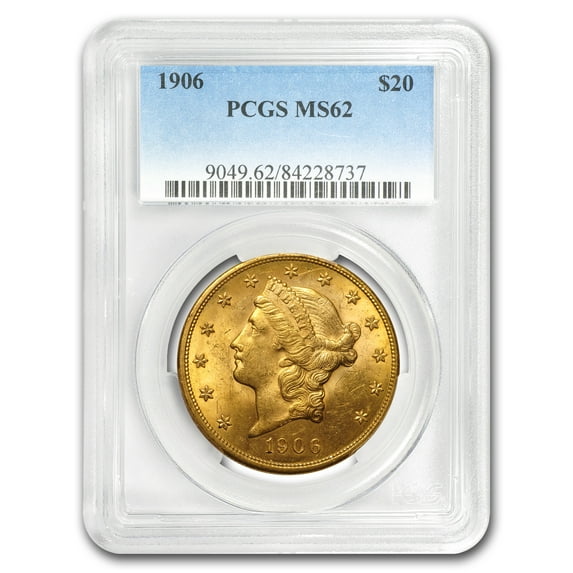 1906 $20 Liberty Gold Double Eagle MS-62 PCGS