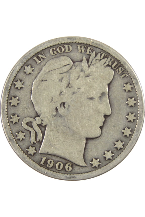 1906 Barber Half Dollar G Good Silver 50c Coin