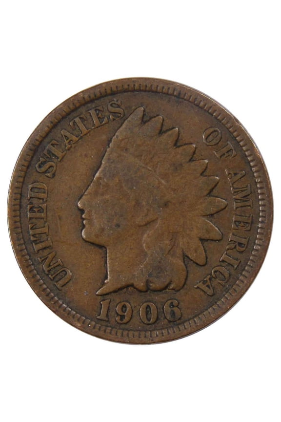 1906 Indian Head Cent G Good Bronze Penny 1c Coin Collectible