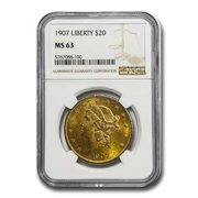 1907 $20 Liberty Gold Double Eagle MS-63 NGC