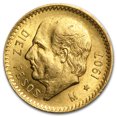 thumbnail image 1 of 1907 Mexico Gold 10 Pesos AU, 1 of 2