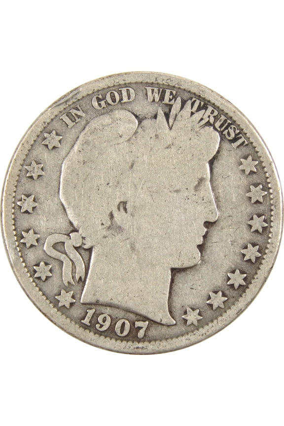 1907 O Barber Half Dollar G Good Silver 50c Coin
