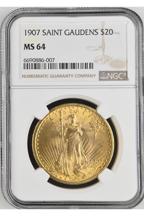 1907 Saint Gaudens Double Eagle NGC MS-64 SAINT