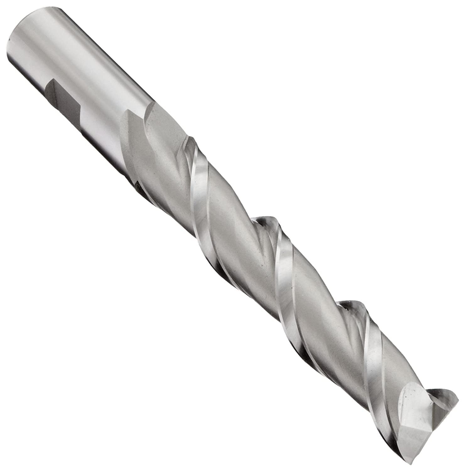 Melin Tool CCRPS Cobalt Steel Square Nose End Mill, Weldon Shank, Uncoated (Bright) Finish