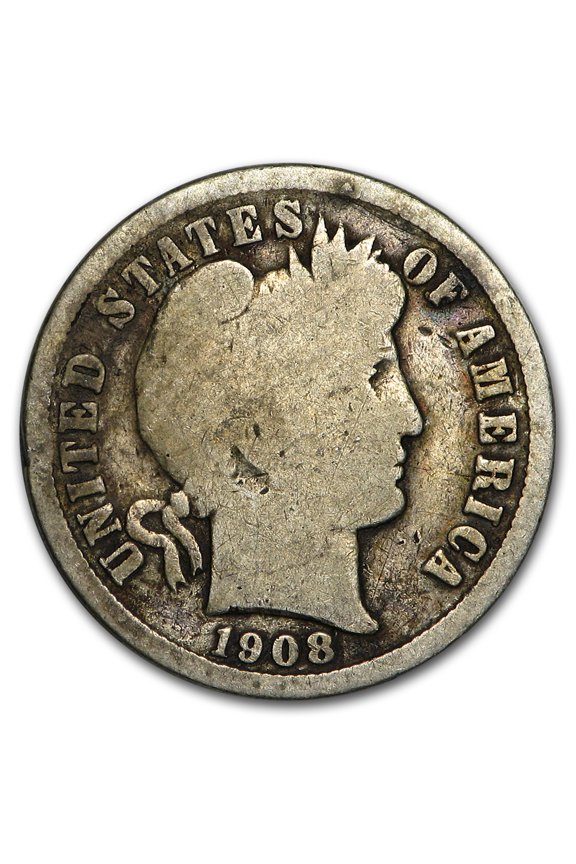 1908-D Barber Dime Good/VG