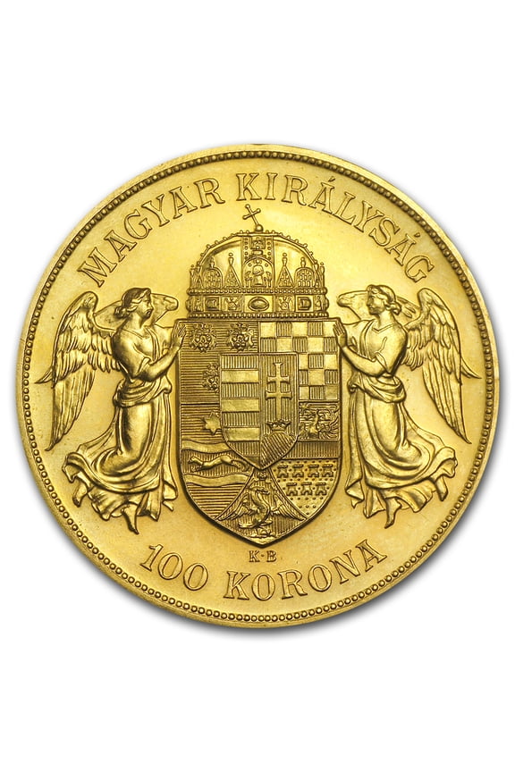 1908 Hungary Gold 100 Korona AU/BU (Restrike)
