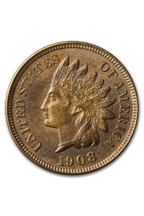 1908 Indian Head Cent BU (Brown)