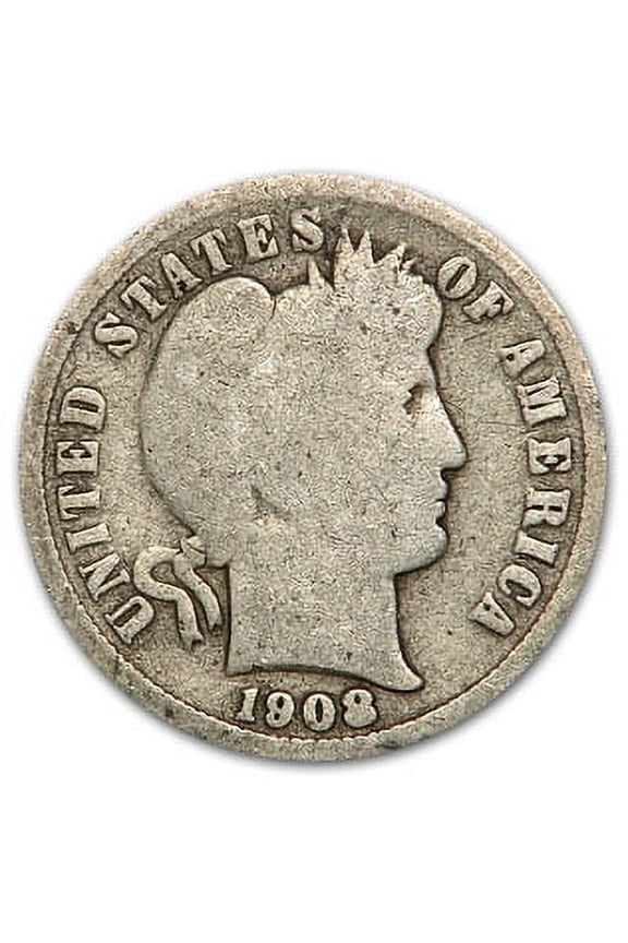 1908-S Barber Dime Good/VG