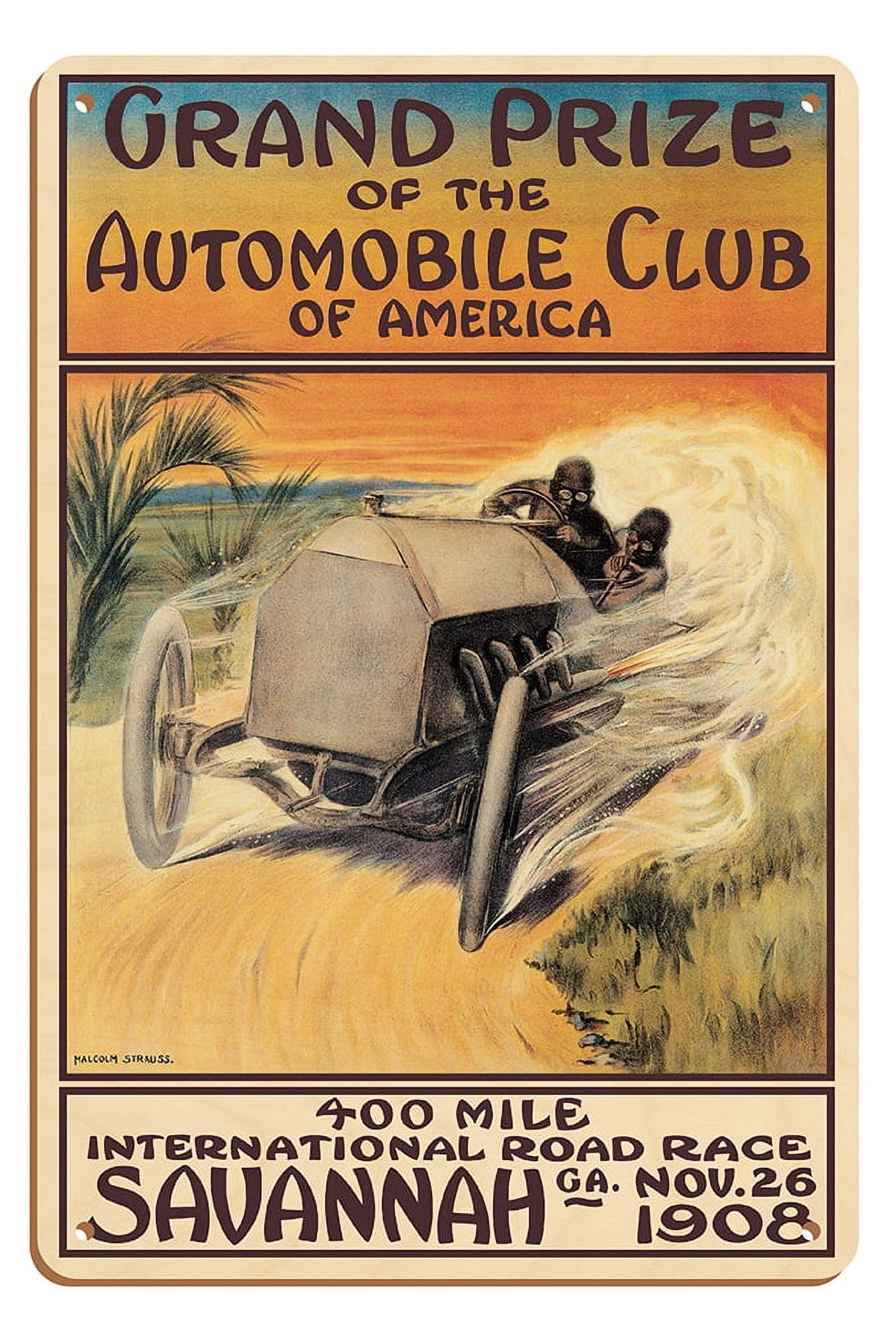 1908 Savannah Georgia 400 Mile International Road Race - Automobile ...