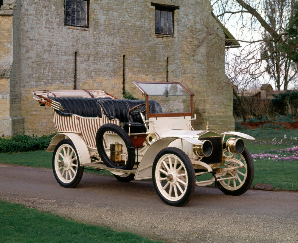 1908 Vulcan Roi des Belges style tourer 24 HP engine Canvas Art - Panoramic Images (18 x 20)
