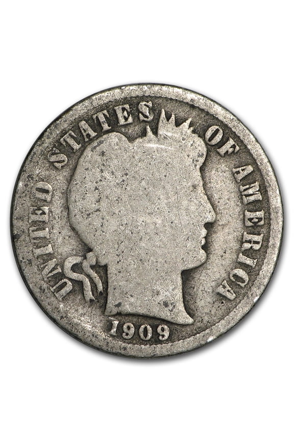 1909 Barber Dime Good/VG