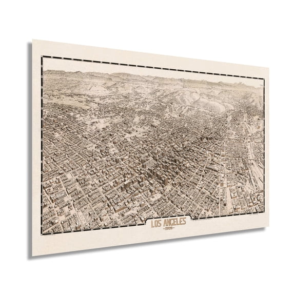 1909 Map of Los Angeles California - Vintage Map Wall Art - Los Angeles Decor - Los Angeles Map Art - Los Angeles Wall Map - Old Map Los Angeles