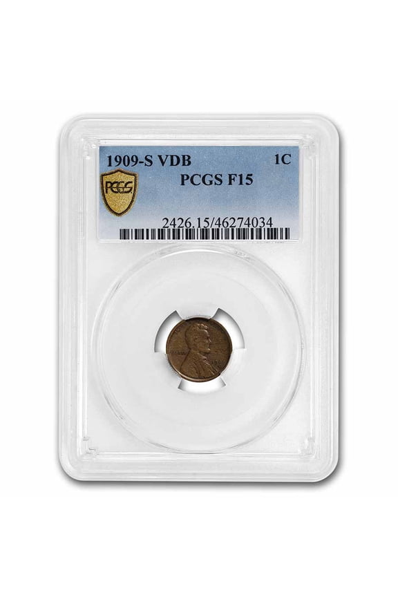 1909-S VDB Lincoln Cent Fine-15 PCGS