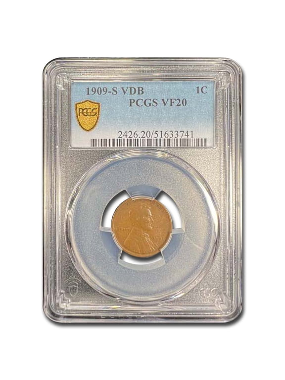 1909-S VDB Lincoln Cent VF-20 PCGS (Brown)