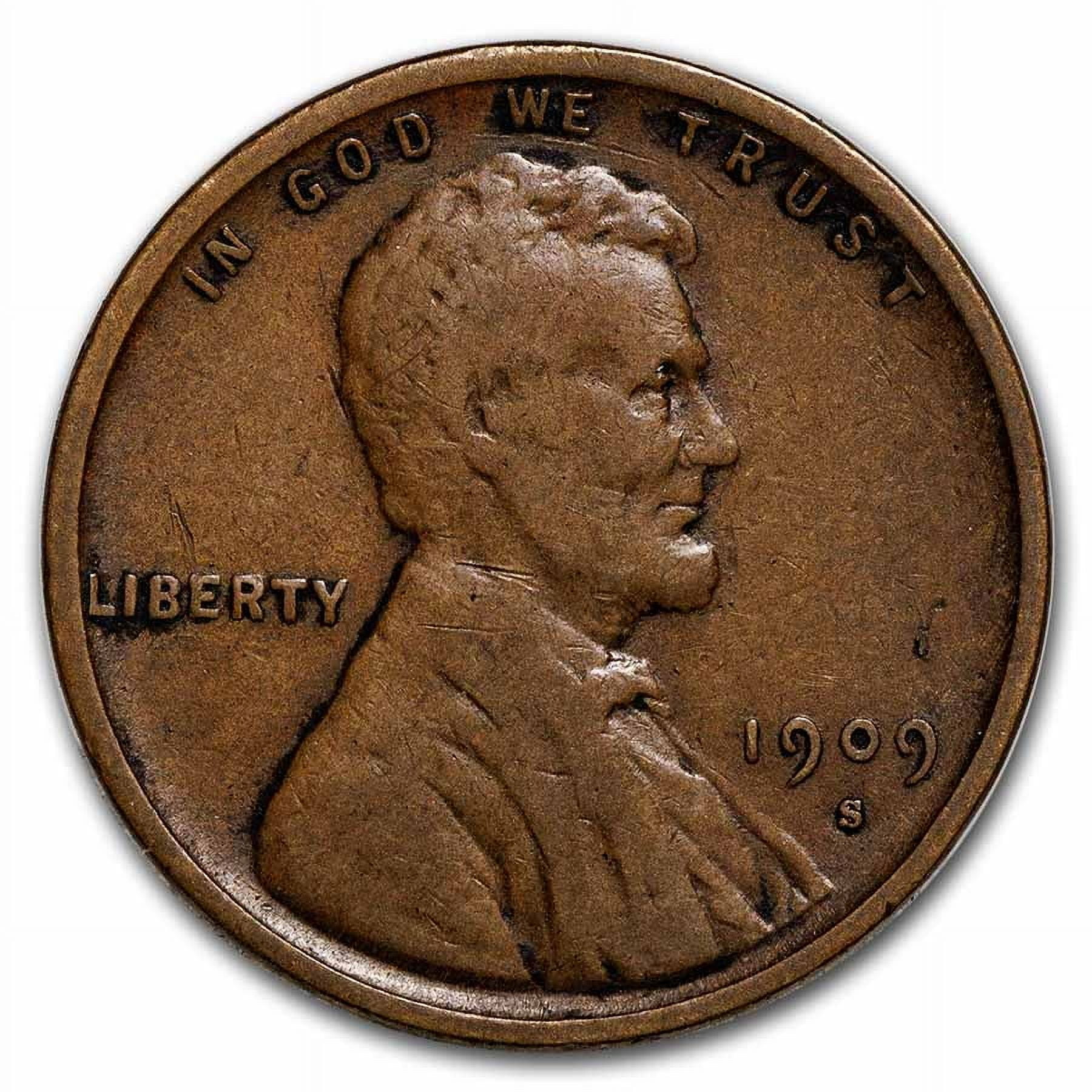U.S. MINT 1909-S VDB Lincoln Cent VF