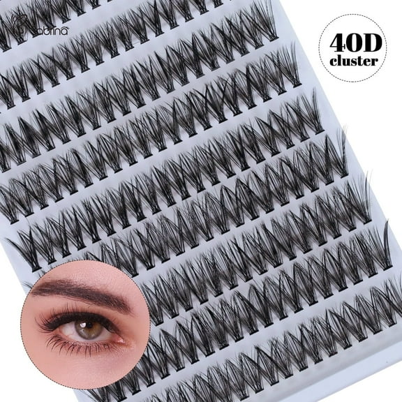 190Pcs Lash Cluster 40D C Curl Induvidual Lashes DIY Eyelash Extension