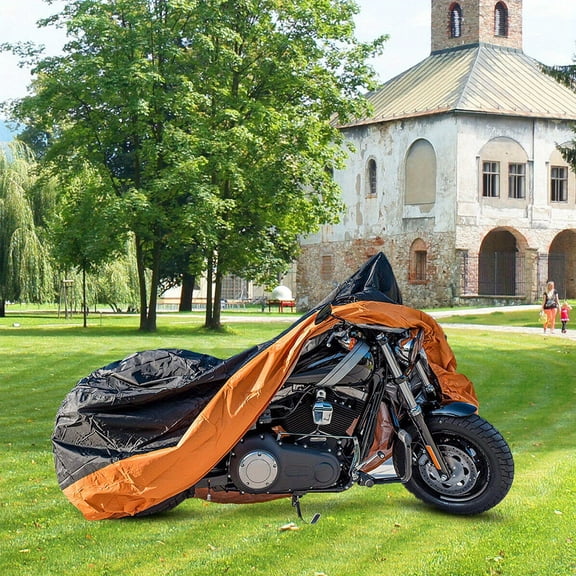 190T-3XL Motorcycle Cover - UV Protection, Waterproof, Tear-Resistant Fabric with Safety Features Including Lock Holes - Ideal for Outdoor Storage And Protection