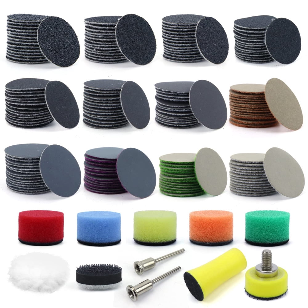 191 PCS 1 Inch Sanding Discs Hook and Loop 60 to 10000 Wet Dry ...