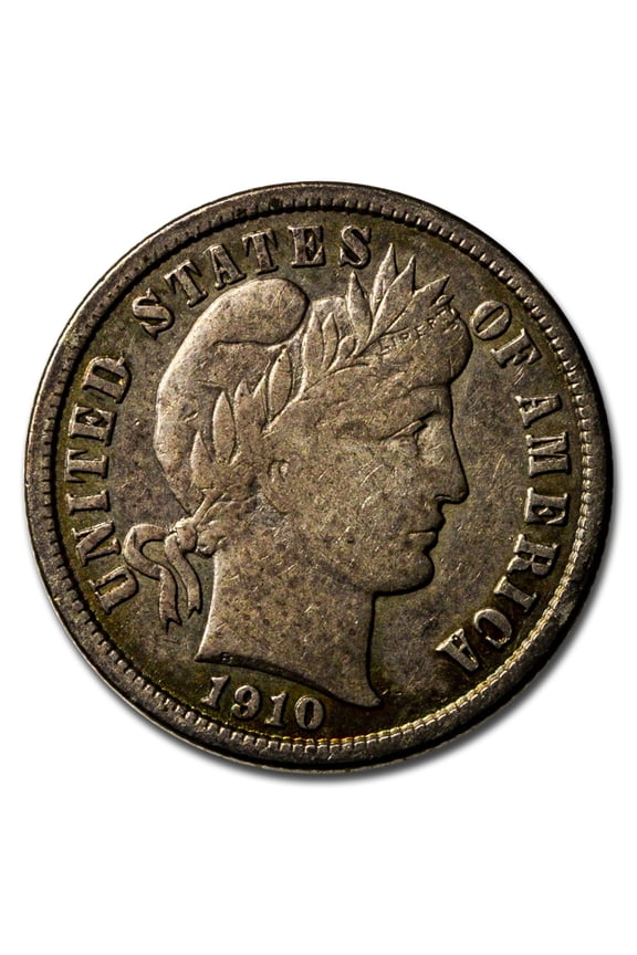 1910 Barber Dime Good/VG