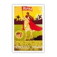thumbnail image 1 of 1910 Mid-Pacific Carnival - Annual Floral Parade - Honolulu Hawaii - Vintage Carnival Poster by M. Mist c.1910 - Master Art Print (Unframed) 12in x 18in, 1 of 4