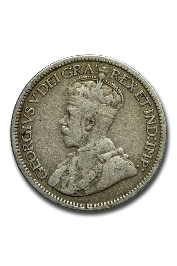 1911-1919 Canada Silver 10 Cents George V Avg Circ