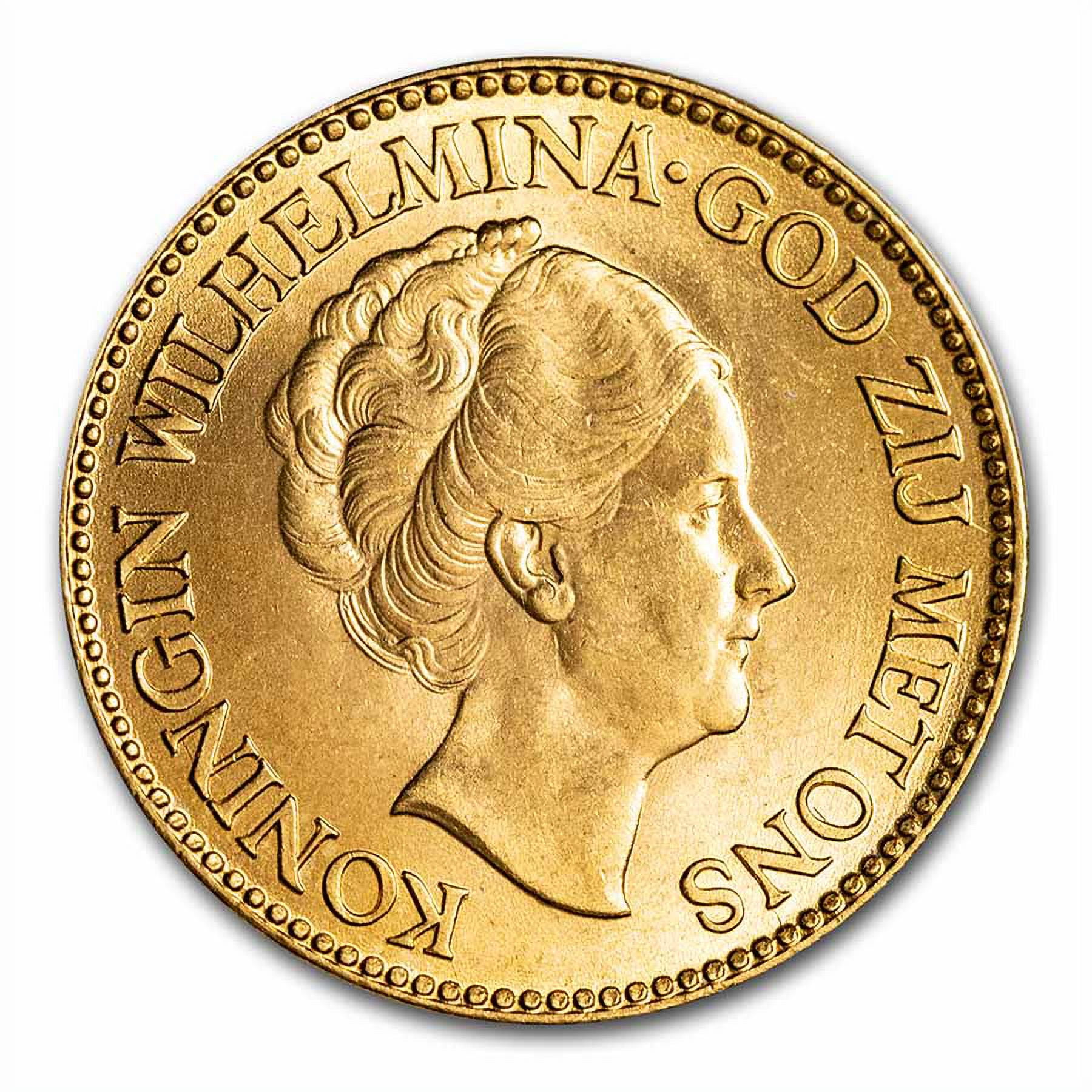 1911-1933 Netherlands Gold 10 Guilders Wilhelmina I BU (Random ...