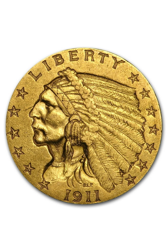 1911 $2.50 Indian Gold Quarter Eagle AU