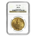 thumbnail image 1 of 1911 $20 St Gaudens Gold Double Eagle MS-62 NGC, 1 of 3