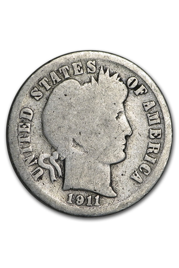 1911-D Barber Dime Good/VG