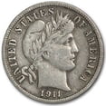 thumbnail image 1 of 1911-D Barber Dime VF, 1 of 2