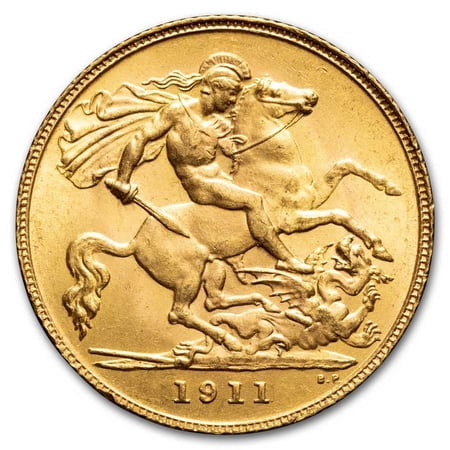 1911 Great Britain Gold Half Sovereign George V BU