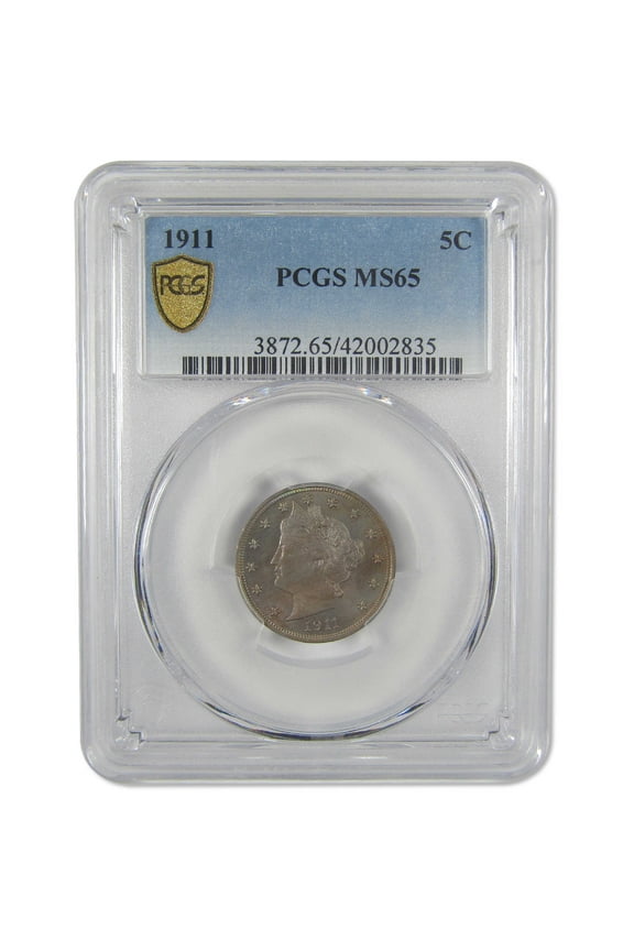 1911 Liberty Head V Nickel MS 65 PCGS Uncirculated 5c Coin
