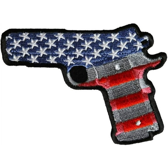 1911 PISTOL .45 AMERICAN FLAG PATCH - Color - Veteran Owned Business.