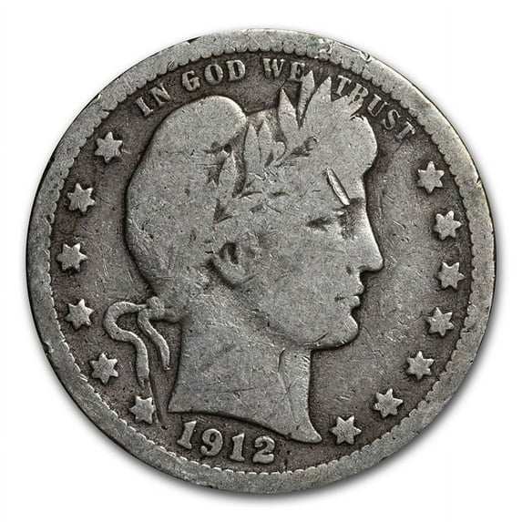 1912 Barber Quarter Good/VG