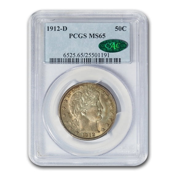 1912-D Barber Half Dollar MS-65 PCGS CAC