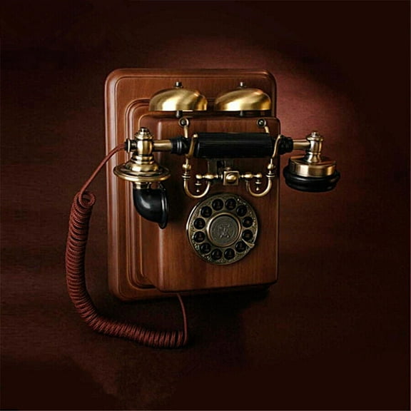 1912 wood metal wall hanging retro Antique phone Vintage corded telephone F013*