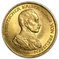 thumbnail image 1 of 1913-1914 Germany Gold 20 Marks Prussia Uniform Bust BU, 1 of 2