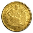 thumbnail image 1 of 1913-1919 Colombia Gold 5 Pesos Native Chiseling Rock Avg Circ, 1 of 1